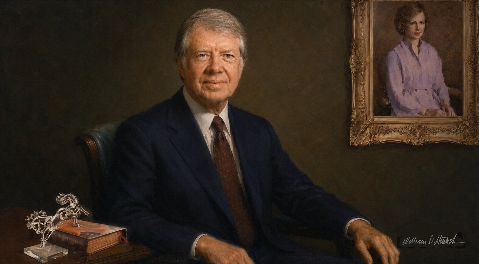 Portrait of President Jimmy Carter by William Dean Hinsch