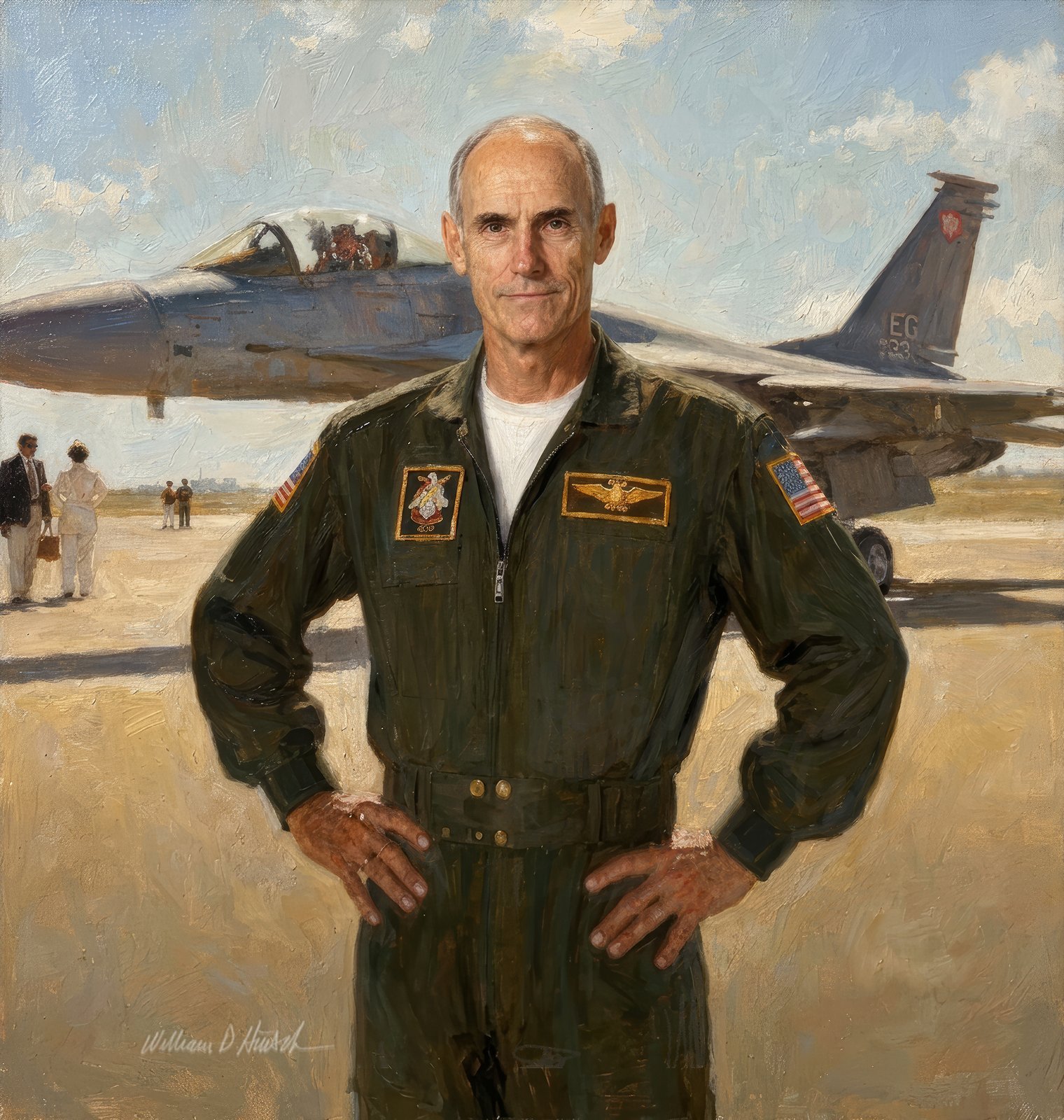 General Merrill McPeak portrait by William Dean Hinsch, Pentagon Hall of Heroes